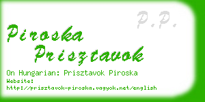 piroska prisztavok business card